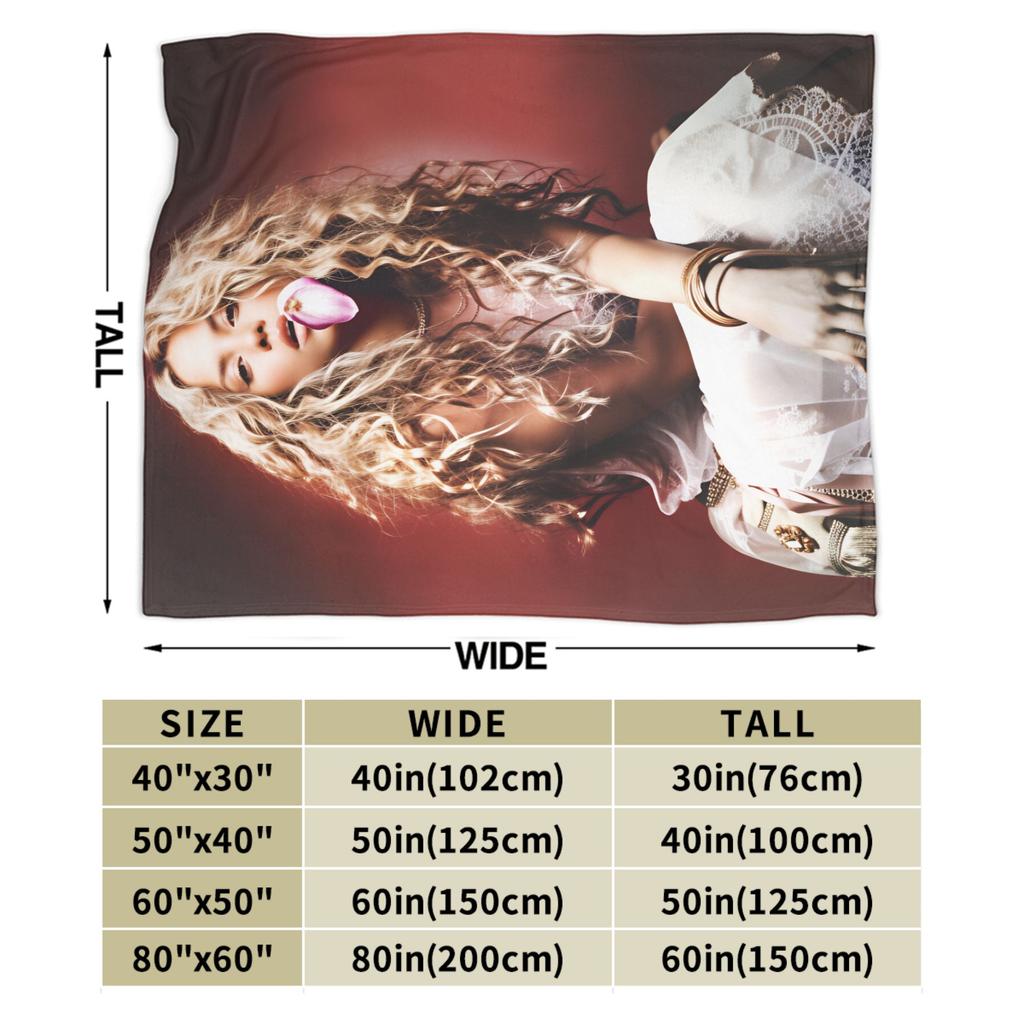 Shakira Blanket Quality Super Warm Singer Pop Bedding Throws Spring Decorative Couch Chair Sofa Bed Aesthetic Bedspread