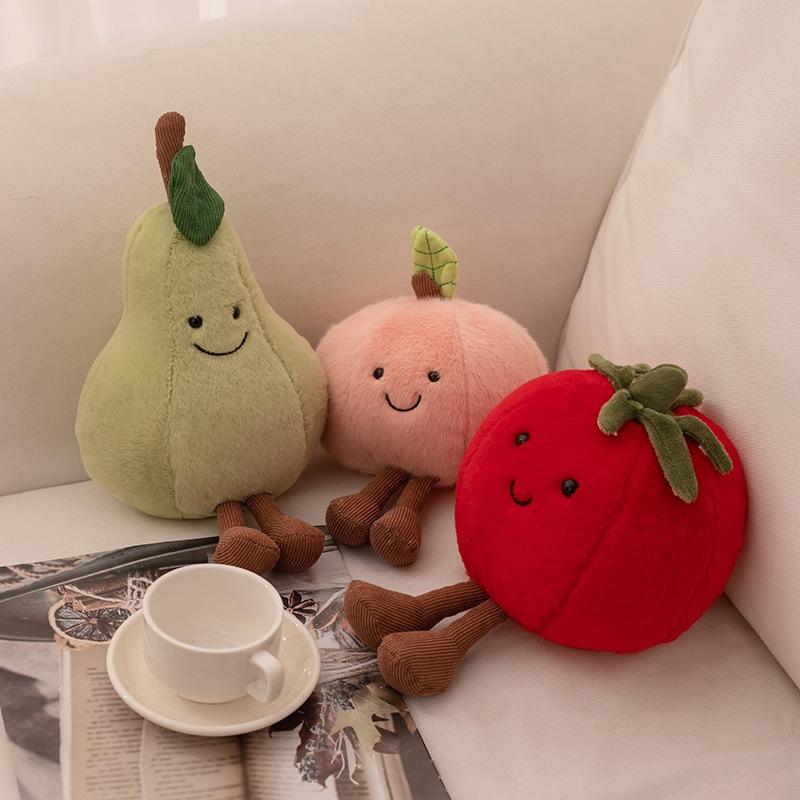 Smile Peach Fun Tomato Plush Toy Doll Tomato Doll Sleeping Pillow Girls Gift
