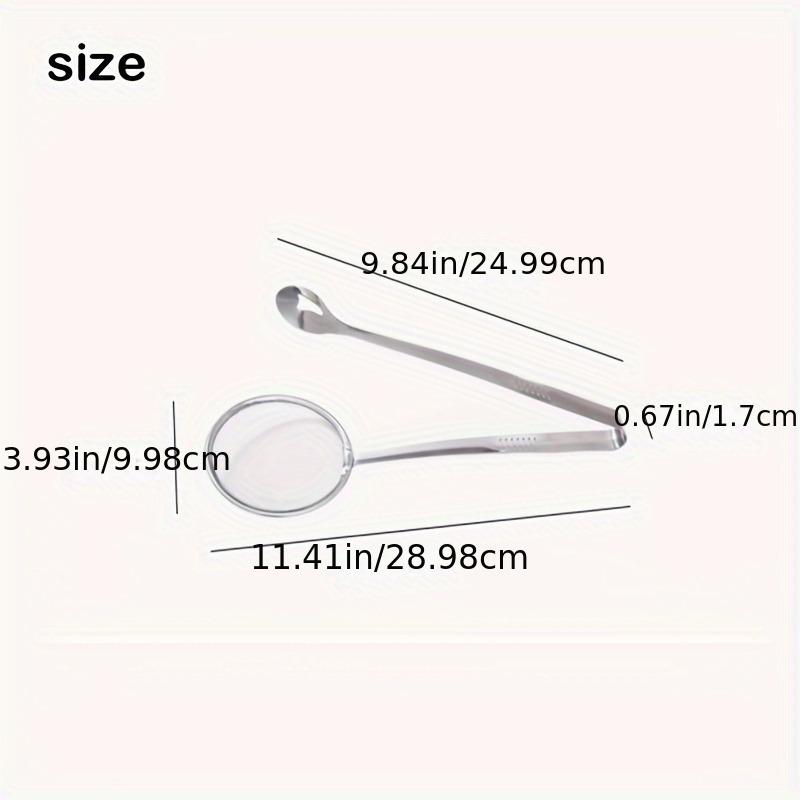 Stainless Steel Frying Oil Filter Clip, Multifunctional Oil Drain Spoon, Cooking Vegetable Snacks Frying Tool