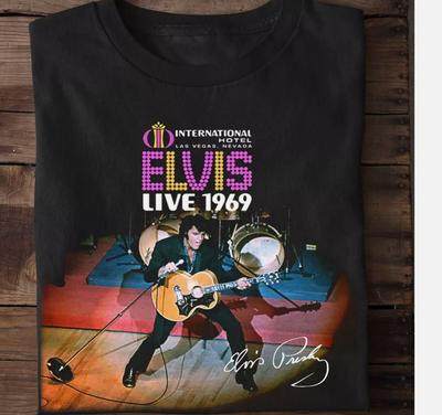 Rare Elvis Presley 1969 Short Sleeve Gift For Fan All Size T-Shirt