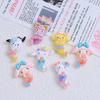 12/120PCS Cute Little Animal Mermaid Cartoon Handmade DIY Cream Glue Resin Small Accessory Jewelry Phone Case Handmade Material