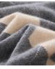 Pure Cashmere Color Block Knitwear with Diamond Pattern