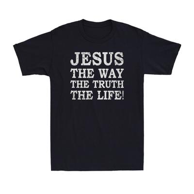 Jesus Der Weg Wahrheit Leben Shirt Christliche Religiöse Überzeugungen Vintage Unisex T-Shirt