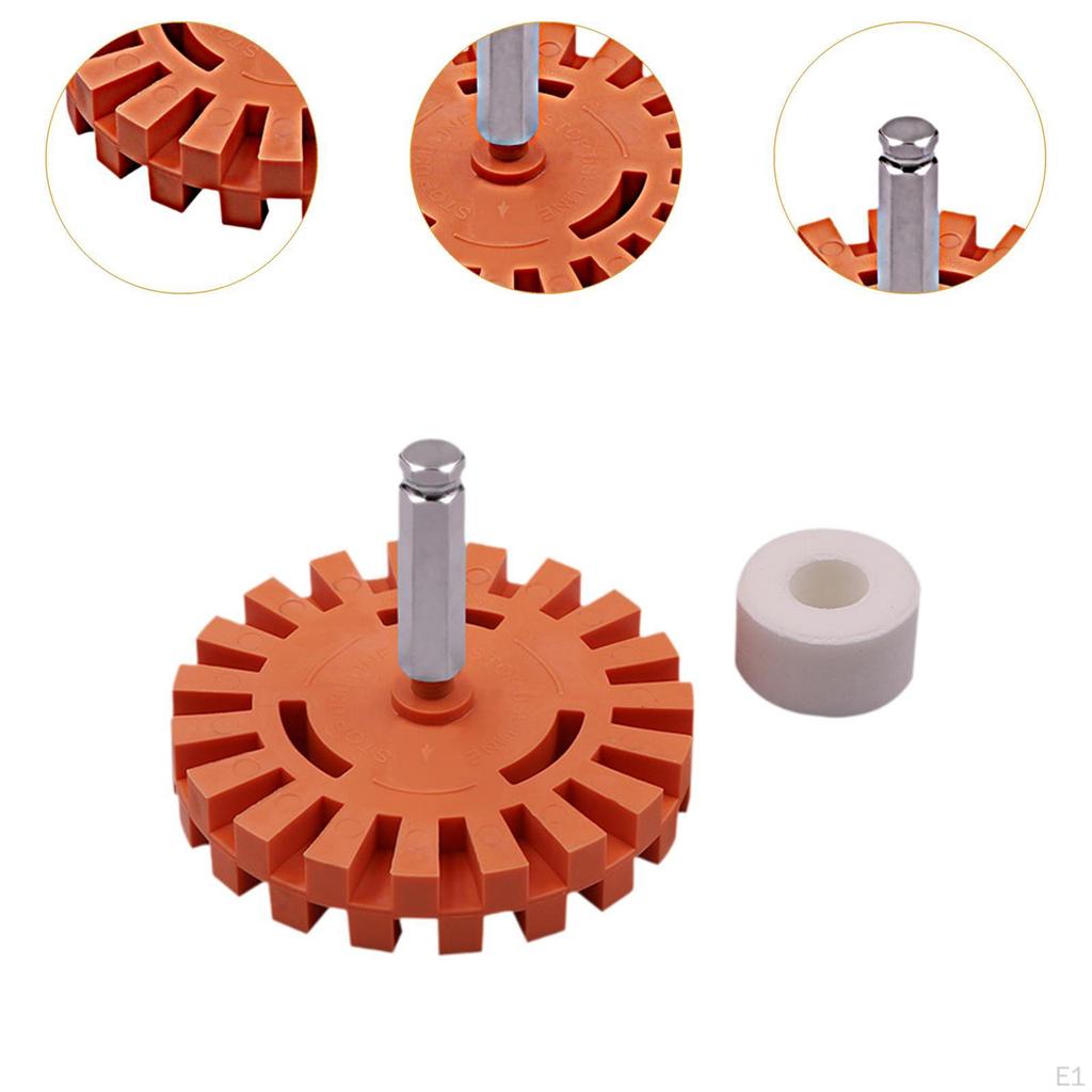 Gummi-Radiererscheiben-Set Klebstoffentfernungswerkzeug Pneumatischer Mehrzweckaufkleber für