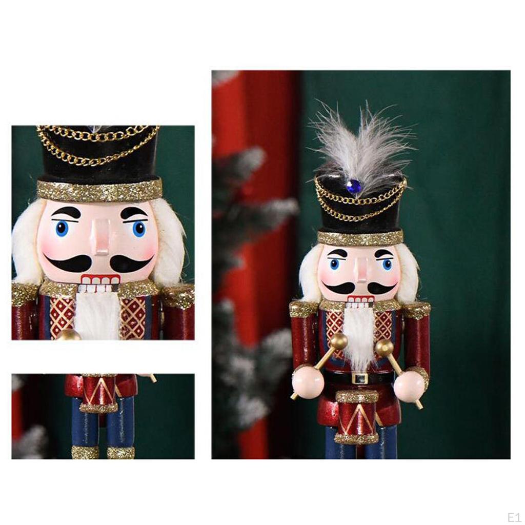 Nutcracker Figurine Ornament Crafts Statue for Living Room Shop Window Bedroom Parties