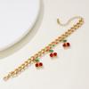 Design Cherry Elegant Pendant Necklace And Bracelet Set With Modern Alluring Alloy Finish