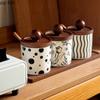 Ceramic Seasoning Box Set Seasoning Bottle Kitchen Spice Jar Salt Shaker Spice Bottle Sugar Bowl Food Organizers Seasonings Tool
