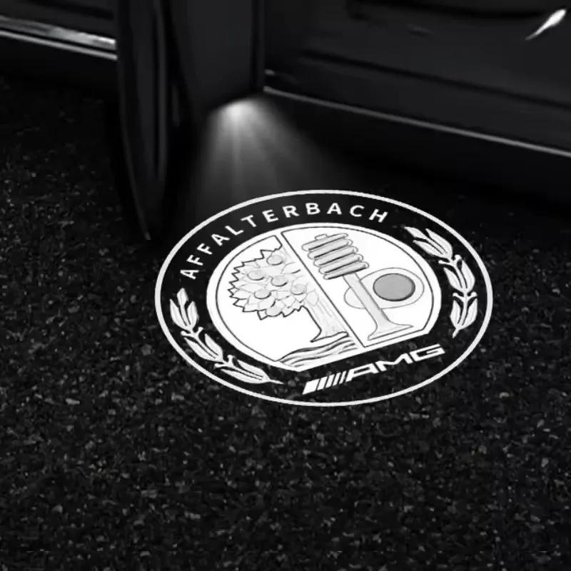 2pcs Car Door Light Laser Logo Decor Project Ghost Lamp For Mercedes Benz A B C M ML GLA GLS E Class W176 W205 W166 W246 W2121