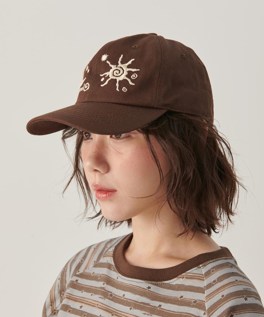 ESCAPEFROM Weather Icon Ball Cap Brown