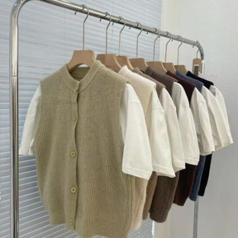 Rellawear High Neck Knit Vest 7color Aw2412003