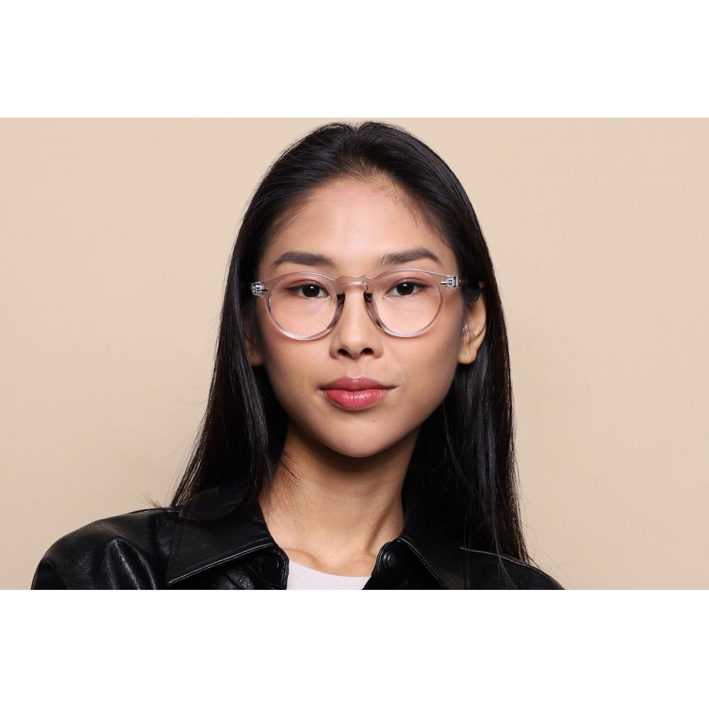 Full Rim Round Transparent Grey Smartbuy Collection Harp 3358 C3 Fashion Unisex Eyeglasses