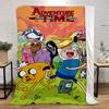 Adventure Time Coperte Spesse per l'Inverno Coperta Letto Lavorata a Maglia a Quadri Casa e Decorazione Biancheria da Letto in Microfibra Asciugamano da Spiaggia Coperta per Riposo
