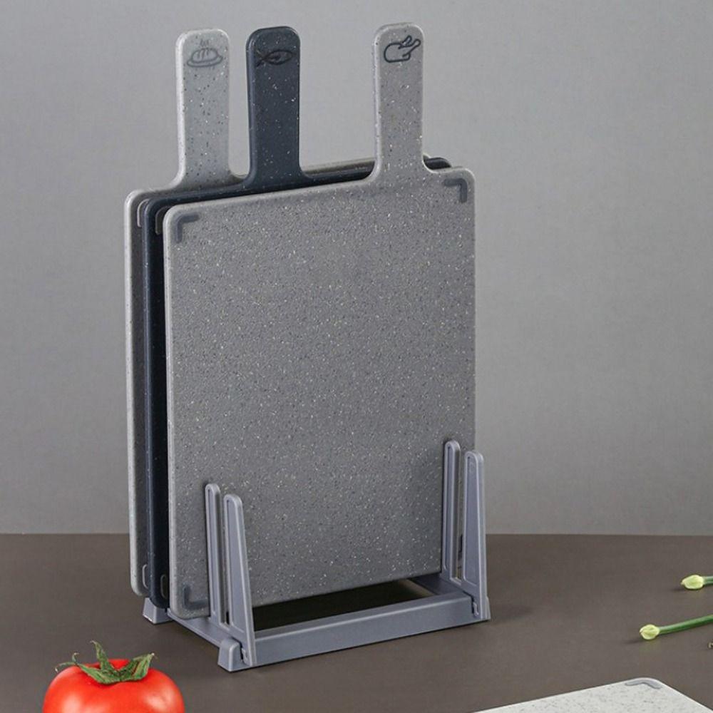 4 Pieces Non-slip Classification Cutting Board Plastic Slicing Board  Complementary Foods