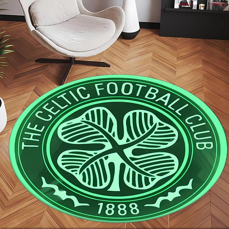 Celtic Football Club (1) Runder Büroteppich Dekorativer Bodenteppich für Büro Schlafzimmer Wohnzimmer und Wohnbereich