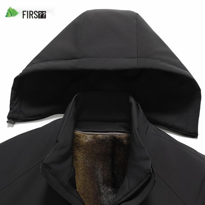 FIRS Men's Winter Detachable Liner Fleece-Lined Hooded Parka Jacket