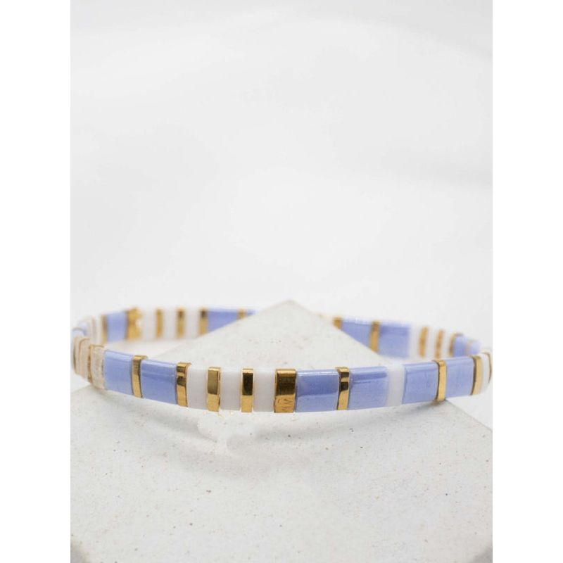 Mlgm Personalized Japanese Tila Bead Handmade Bracelet Ins European and American Bohemian Style Simple and Unique Niche Bracelet