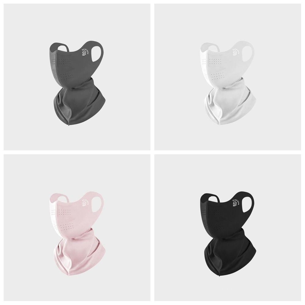 UPF 50+ Ice Silk Face Cover Anti UV Neck Wrap Cover Thin Full-Face Sunscreen Veil Woman/Man