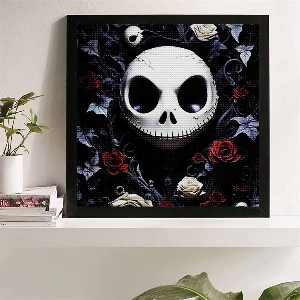 5D DIY Diamond Painting Decorative Skeleton Flowers Full Round Drill Scenery Diamond Embroidery Cross Stitch Kits Home Decor Gift