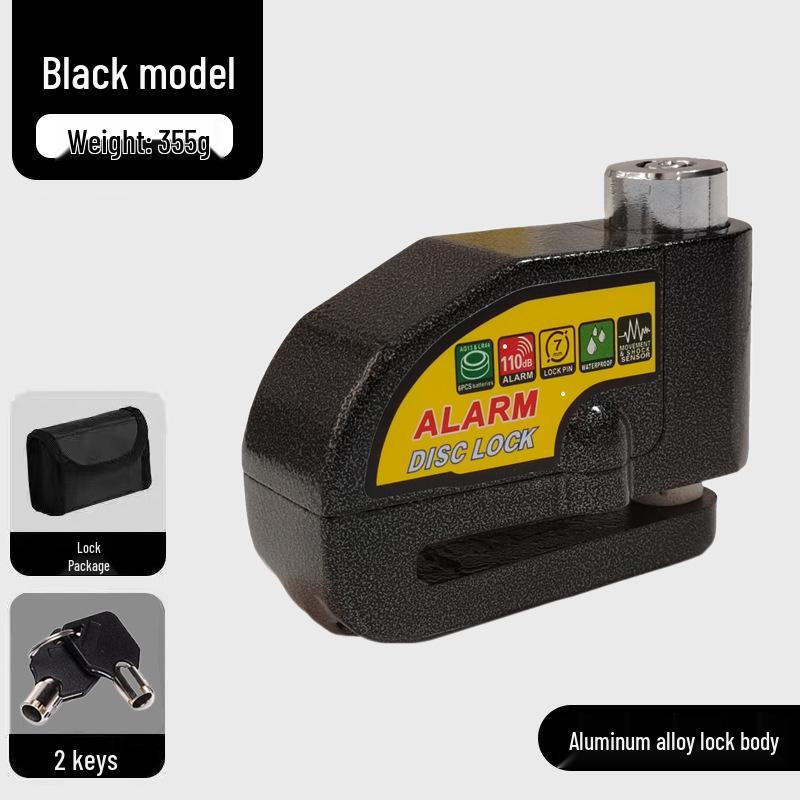 Blocca Disco Freno Antifurto Universale per Auto, Moto e Biciclette con Sistema di Allarme