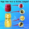 2ks Adaptér Rychlospojka Pro R12 Na R134A Adaptér Vysokotlaké Nízkotlaké Strany Spojka Konektor Nástroj Pro Montáž Klimatizace Auta