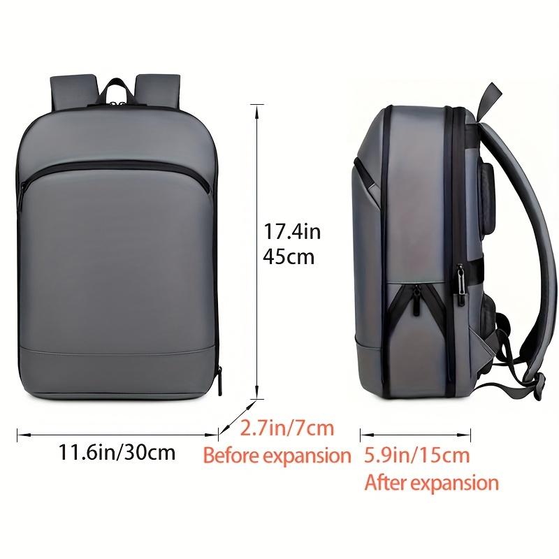 1PC Lightweight Backpack Mens Solid Expandable Business Backpack Durable Zipper Multi Compartment Knapsack Perfect Hold