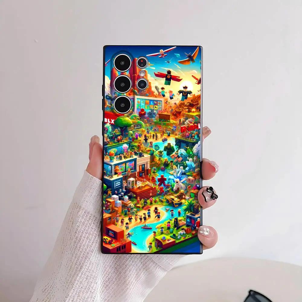 Heet Spel R-Robloxes-S Telefoonhoesje voor Samsung S-serie s21 s22 s23 s24 s25 FE Plus Ultra TPU Zacht Huidvriendelijk hoesje
