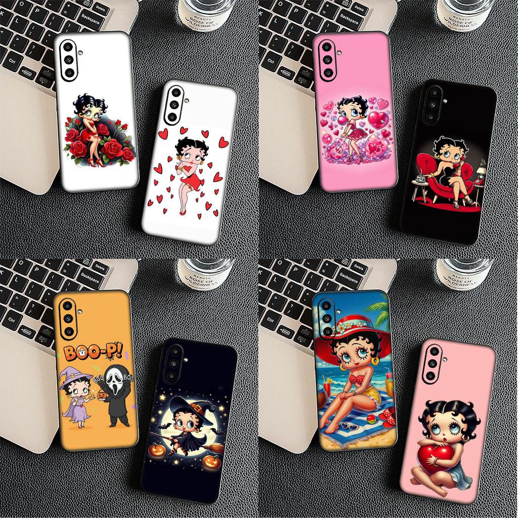 Cover for Samsung Galaxy S22 S21 S20 Fe Ultra S9 Plus + A13 A22 M21 M31 M55 M15 Phone Case Kawaii B-Bettys Anime B-Boops
