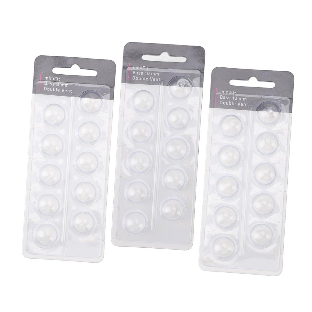 10pcs Double Vent Bass Dome Accessory Single Layer Double Vent Silicone Replacement Domes for MiniFi