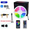 Strip LED Light Bluetooth RGB Led Ribbon 24V 5050SMD LED Tape 10m-25m Diode Tape Lights For Room Decor TV Backlight 3D Printer