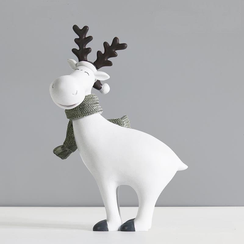 

Elegant Reindeer Resin Ornaments: Light Luxury Home Décor for Living Room or New Home слонова кістка