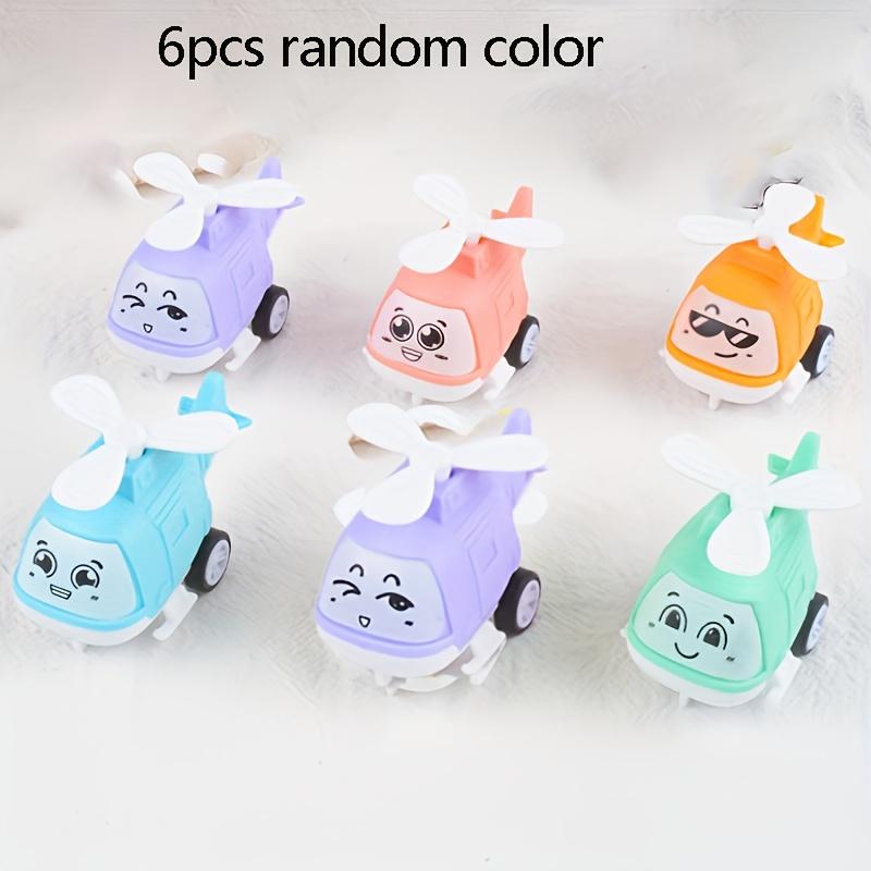 

6 шт. Игрушки-вертолеты с отскоком, мини-самолеты с 6 цветами, прочный пластик, интерактивная игра на открытом воздухе/в помещении для малышей Mini Airplane