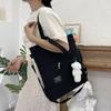ins multi-purpose women's Korean version shoulder canvas bag fashion college student storage backpack class tutoring canvas bag