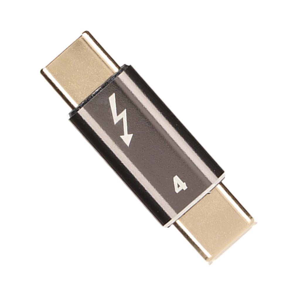 Type C Male to Type C Male Adapter Aluminium Alloy 40Gbps PD Fast Charging USB C Male to Male