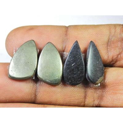 Natural Appach Gold Pyrite 2 Matching Pair Fancy Cabochon Gemstone 16-18MM SK-2166