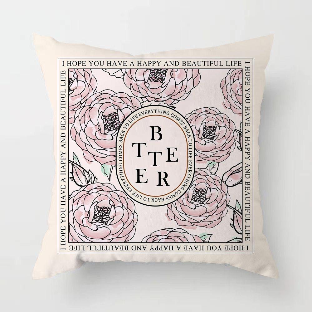 Retro Light Luxury American Pillowcase Sofa Cushion Cushion Cover Bedroom Bed Pillow Cover Square.