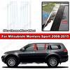 6Pcs Chrome Mirror Effect Car Window Door Center B C Pillar Post Cover Trim For Mitsubishi Shogun Pajero Montero Sport 2008-2015