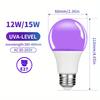 12W E27 Black Light Bulb,UV LED Blacklight Bulb for Glow In The Dark Party,Body Paint,Neon Posters & Club,385-400nm Black Light