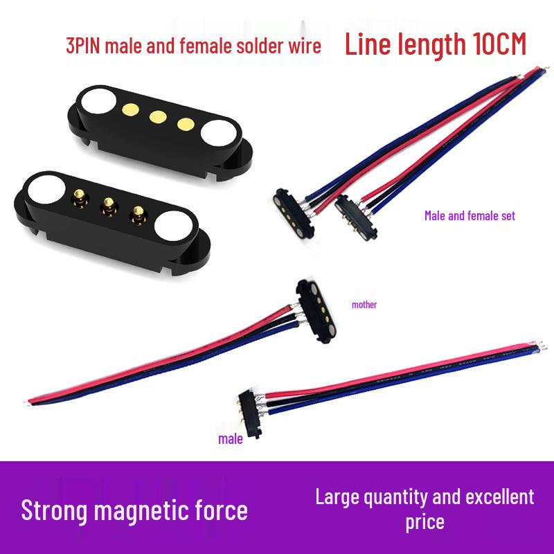 Gold-Plated Magnetic Connector with Signal Transmission & Strong Conductivity