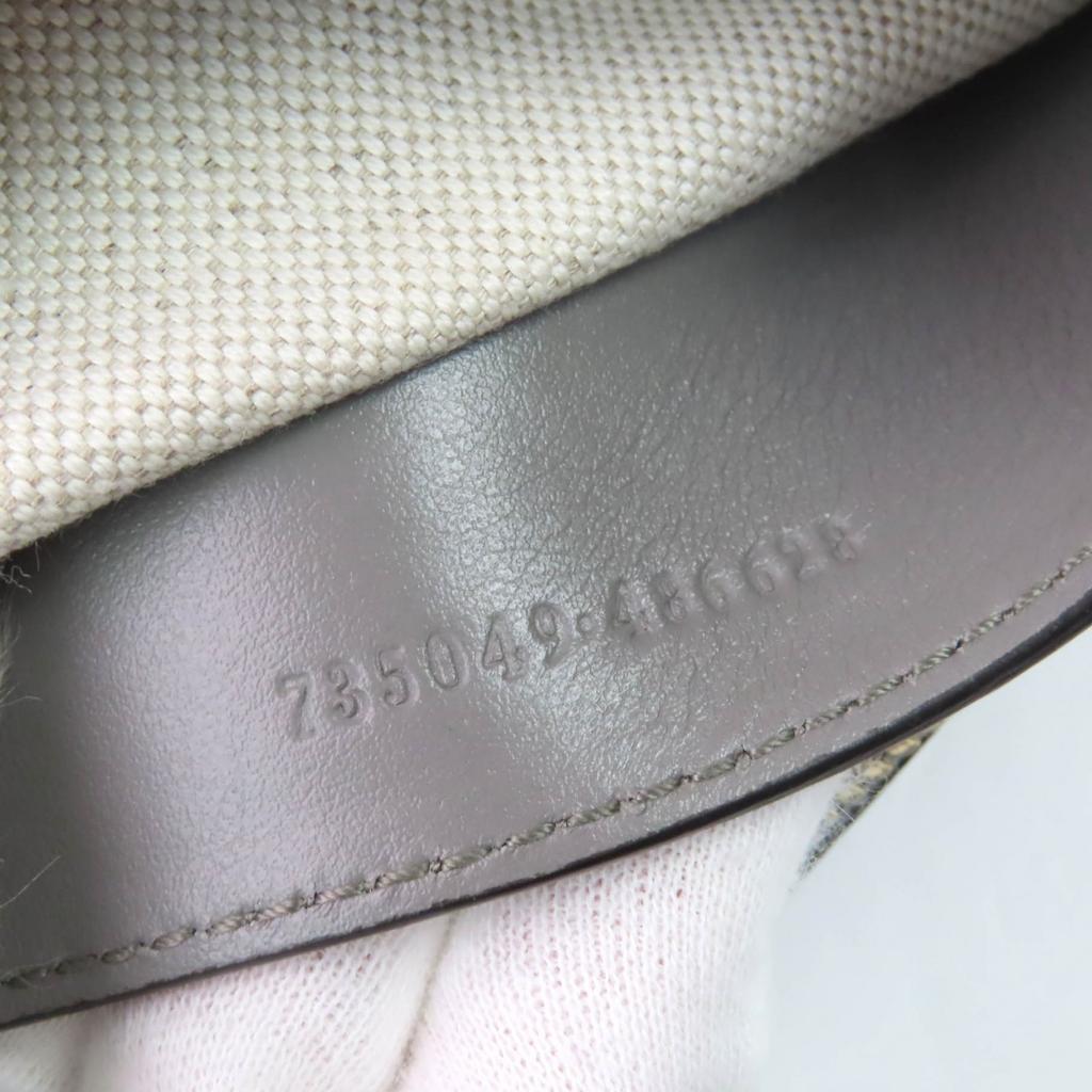 GUCCI Shoulder Bag GG Matelasse Leather 2-Way Handbag gray leather Women 735049 Used