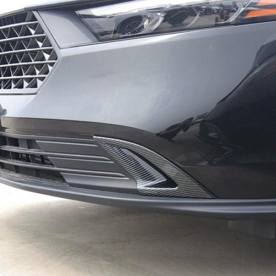 Carbon Fiber Front Fog Light Lamp Trim for Honda Accord