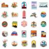 50PCS New Global Travel City Landscape Stickers Decal DIY Phone Laptop Guitar Stationery Scrapbook Skateboard Toy Sticker