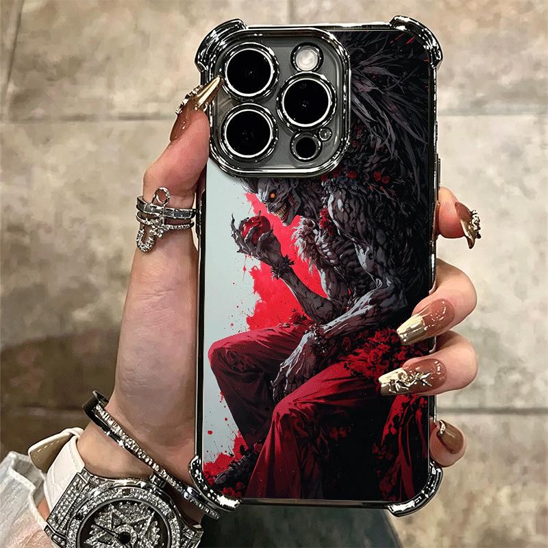 N-Notes D-Deaths Anime Ryuk Soft Phone Case For iPhone 15 16 17 Air 14 Pro Max 16E Plus 13 12 Mini Plating Anti-Fall Fundas