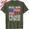 Proud Iraq Veteran Unisex Shirt Veteran Gift for Military Vet Unisex Women Combat Tops Unisex Clothes Summer Short Sleeve Tees