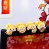 Mini Resin God Of Wealth Figurine, Funny Computer Decor, 3D Craft Sculpture, Tiny Cute God Of Wealth Statues For Car Dashboard
