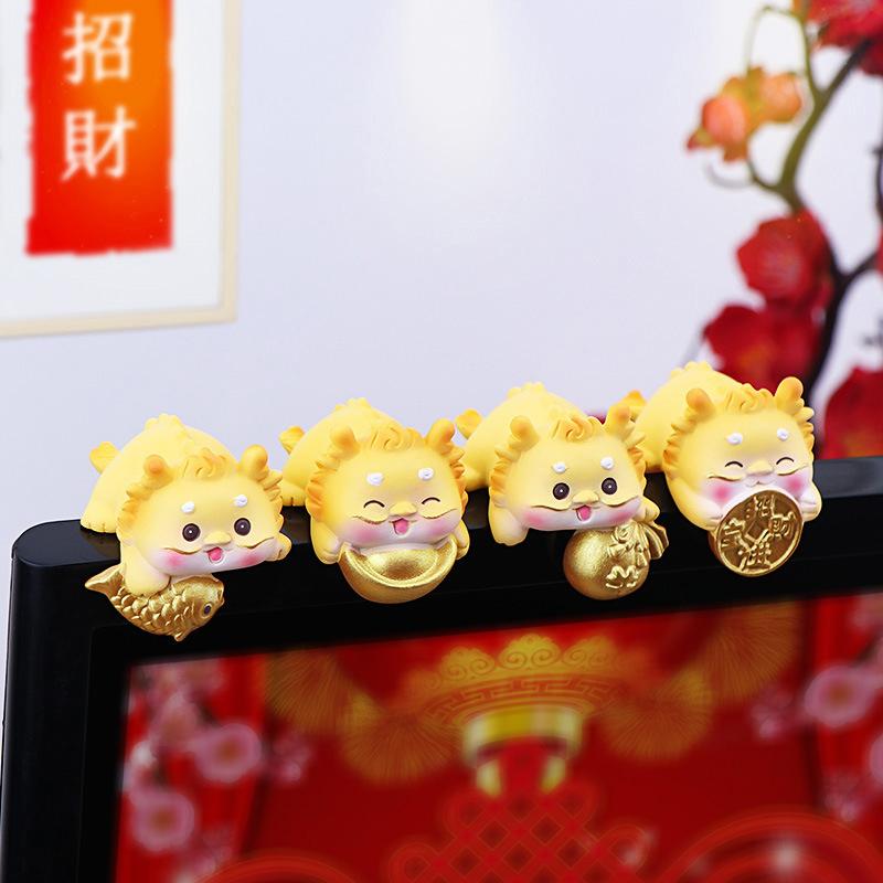 Mini Resin God Of Wealth Figurine, Funny Computer Decor, 3D Craft Sculpture, Tiny Cute God Of Wealth Statues For Car Dashboard