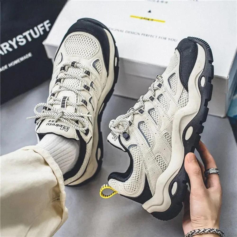 

Men s Shoes Network Red Sneakers Thick Sole Increase Shoes Boys New Summer Sports Breathable Fashion Shoes Men s 40 бежевий