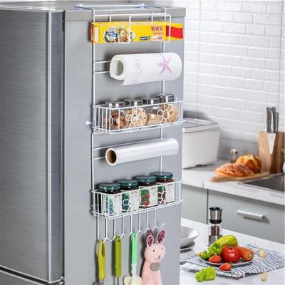 Lagerung Rack Regale Multi-funktionale Kühlschrank Seitenwand Halter Haken Kühlschrank Lagerung Container Küche Organizer Werkzeuge