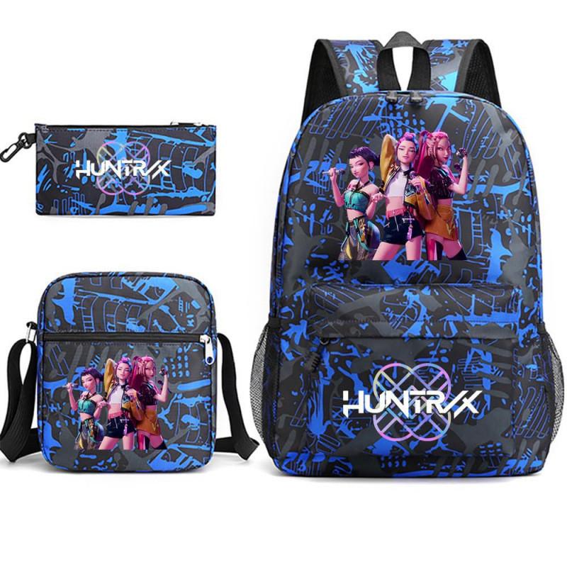 Kpop Dämonenjäger Kinderrucksack mit atmungsaktivem Oxford-Stoff für Schule und Freizeit