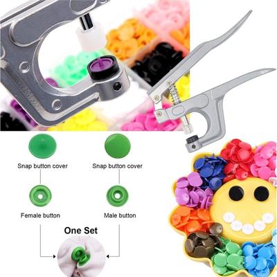 T02C!T5 Resin Poppers Set 384, Plastic Clothing Button Fastener Kit, Storage Box Included For DIY Sewing, Clothes Crafts Clips