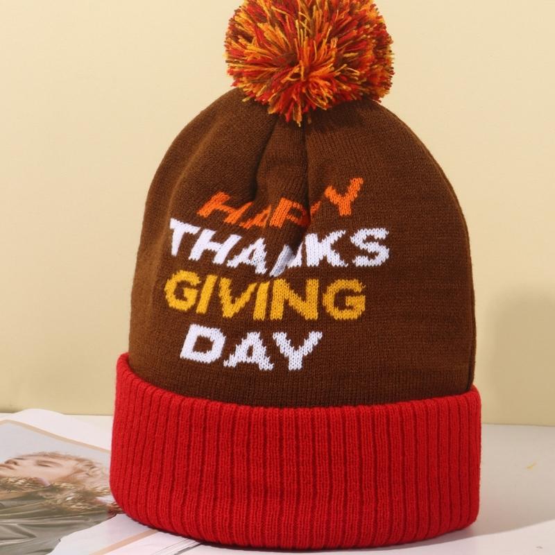 Embroidered Turkey Thanksgiving Turkey Beanies Perfect for Holiday Parties